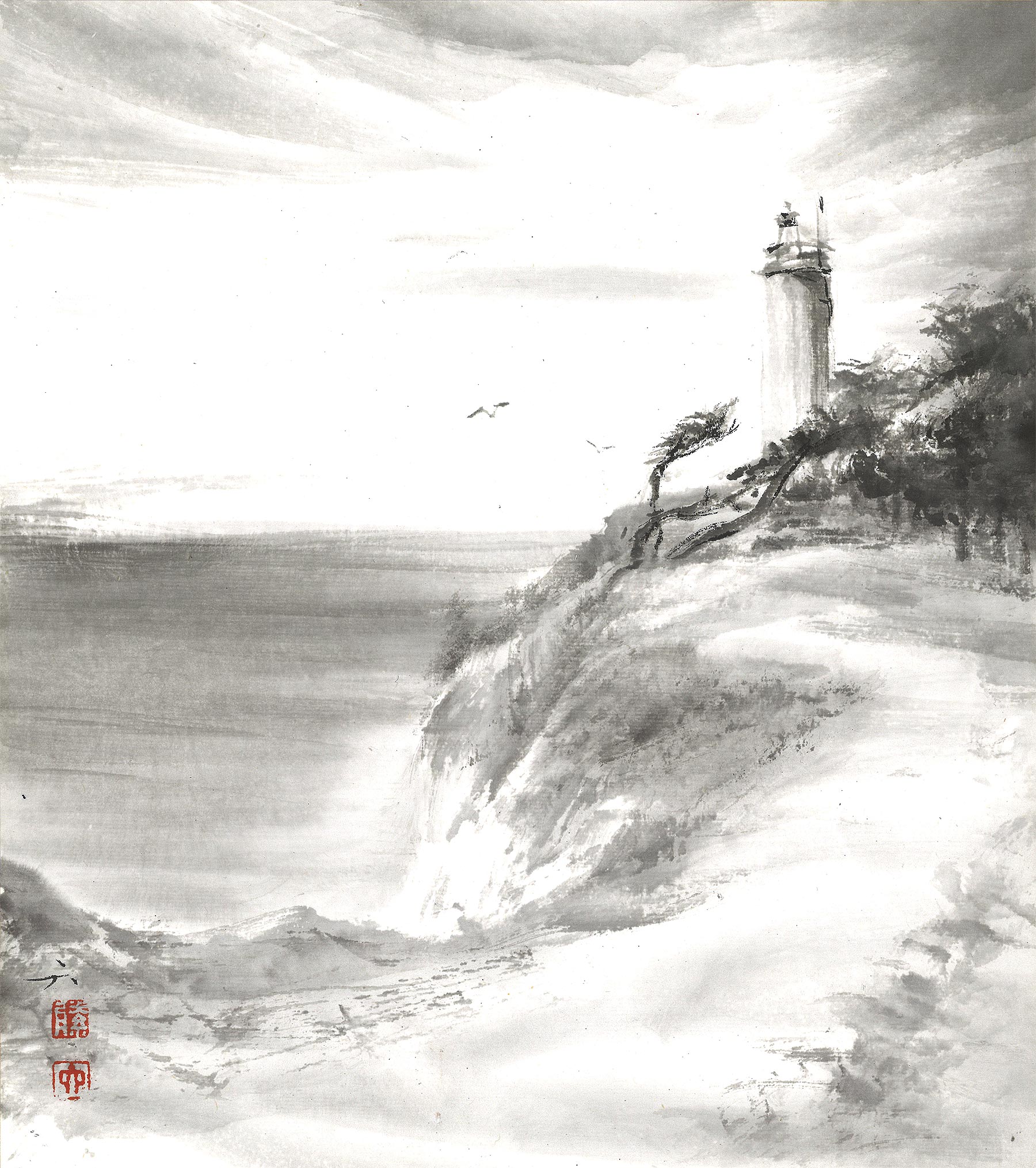 水墨画 水墨画家 藤原六間堂 - Rockendou Fujiwara
